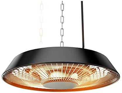 NEO TOOLS Decken Heizstrahler Infrarot 1500 W, Sofortwärme für Terrasse | & Garten, Halogenlampe, IP44, Leiser Betrieb