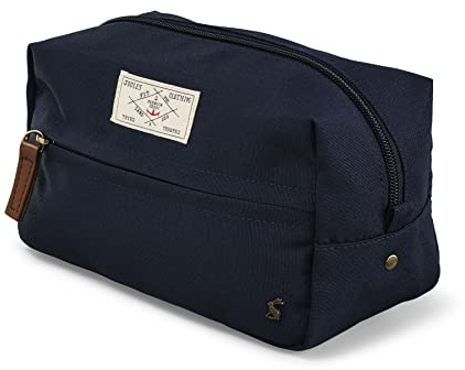 Joules Luxury Trolley Coast Collection His & Hers Softside Travel Wash Bag, Toiletries, Cosmetic Bathroom Organiser, French Navy