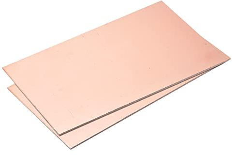 sourcing map 2 Stück PCB Kupfer Plattierte Platinen Laminat 150mm x 100mm x 2mm FR4 Glasfaser Einseitig für Schaltungsprojekte