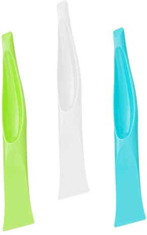 PLAFOPE 3pcs Cleaning Shovel Dough Scrapper Silicon Spatulas Cleaning Tool Stove Edged Cleaning Scraper Pastry Scraper Plastic Scraper Kitchen Clean Scraper Can Opener Kitchen Scraper Tool