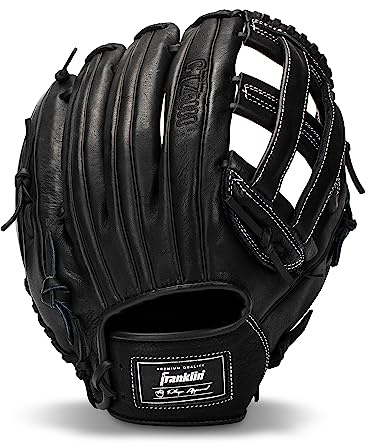 Franklin Sports CTZ5000 Feld-Baseballhandschuh – Baseballhandschuh für Erwachsene und Jugendliche – Lederhandschuh für Männer und Frauen – 13 Zoll H-Netz für Gärtner – Schwarz