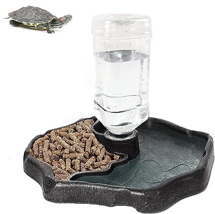Reptilien Wasserspender, Reptilien Schildkröte Futternapf Futternapf für Reptilien Schildkröten Wasserschale Wasserspender für Reptilien für Schildkröten, Geckos, Schlangen usw Reptilienhaustier