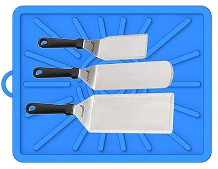 Fulenyi Silicone per ferro - Pad protettivo per griglia antiaderente, resistente al calore, tappetino per griglia, utensili per griglia, barbecue