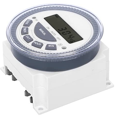Zeitschaltuhr, Elektronische Zeitschaltuhr, LCD-Zeitschaltuhr, LCD-Digitalanzeige, Zeitsteuerungsschalter TM619H-2 DC 12 V, mit Geringer Größe, Komfort und Guter Leistung
