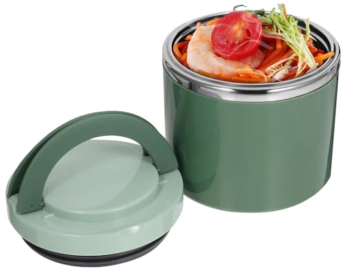 Lotvic Termo para Comida, 1L Termo Comida Caliente, Recipiente Térmico para Comida, Termo para Alimentos, Fiambrera Térmica para Adultos y Niños, Ideal para Escuela, Oficina, Viajes und Picnic, Verde