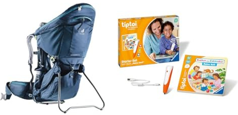 deuter Kid Comfort Pro Kindertrage mit Daypack & Ravensburger tiptoi Starter-Set 00112: Stift und Bilderbuch Suchen und Entdecken Meine Welt - Lernspiele für Kinder ab 2 Jahren - Spielzeug ab 2 Jahre