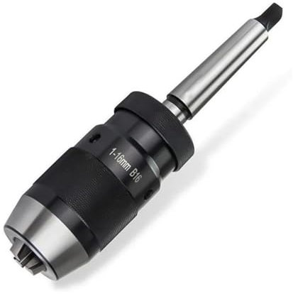 MT2-B16 Portabrocas de núcleo con mandril MK2 de 1-16MM, herramienta de torno de accesorio sin llave autoajustable de acero cónico duradero Fácil de usar para principiantes y profesionales
