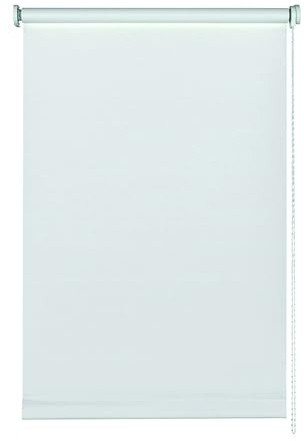 GARDINIA Seitenzug-Rollo für Fenster, Lichtundurchlässig, Blendschutz, Montage mit Bohren, Verdunkelung, Weiß, 100 x 180 cm (BxH)