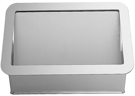 JTWWDM Pattumiera Incasso Pattumiera in Acciaio Inox Coperchio Basculante, Pattumiera Quadrata Superficie Spazzolata Coperchio A Ribalta, per Bidoni sotto Il Bancone della Cucina,Build B