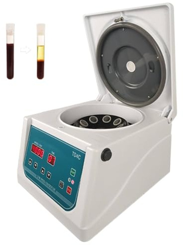 FJYAWEN Centrifugeuse Professionnelle PRP De Laboratoire Et Clinique, Centrifugeuse PRP, Adaptée à La Plupart des Tubes PRP – Rotor 8 Places pour Tubes De 10 ML Et 15 ML – Vitesse 0-4000 TR/Min