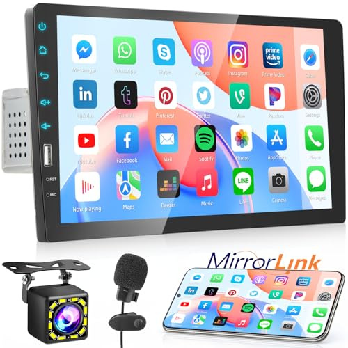 [Fuluku] 9 1080P Single Din Car Stereo with Wireless Carplay Android Auto