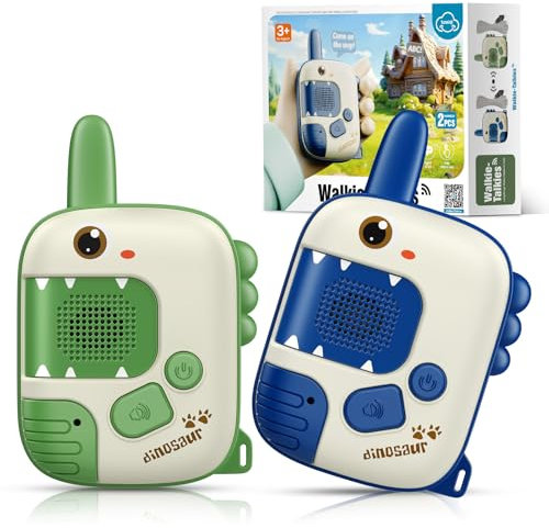 Walkie Talkie Kinder, Dinosaurier Spielzeug ab 3 4 5 6 7 8 Jahren Junge 3-8 Jahre Geschenkideen Walky Talky Weihnachten Geschenk Junge 3-8 Jahre Spiele für Jungen Funkgerät Kinderspielzeug Spielsachen