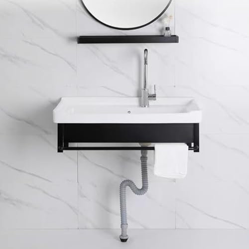 BRCYKRWY Lavabo da Bagno in Ceramica Mobile Bagno Lavabo Angolare Mobile Bagno con Lavabo da Appoggio Piccolo Lavandino Angolare da Parete Mobile da Bagno con Rubinetto E Scarico per Piccoli Spazi