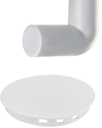 Cache de tuyau d'aération de 100 mm pour bouchons de manchon | Couvercle à ressort - 100 mm - En PVC - En plastique Asa résistant aux UV - Blanc - Diamètre : 100 mm