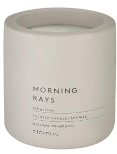 blomus Duftkerze -FRAGA- | Duft Morning Rays | Farbe Moonbeam | Ø 9 cm | Betonkerze | Aromakerze