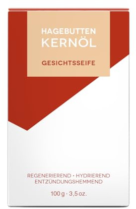 Hagebuttenkernöl Seife 100 g Gesichtsseife ohne Duftstoffe Hautpflege | Gesichtsseife mit Hagebuttenkernöl, ohne Duftstoffe und Palmöl, regenerierend, feuchtigkeitsspendend und antioxidativ wirksam