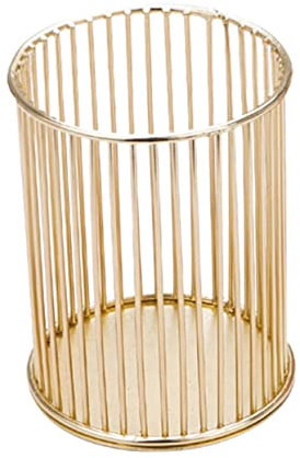 Homoyoyo Organisateur De Bureau Doré Pot à Crayons Et Pinceaux Au Style Support Pratique Pour École Et Maison