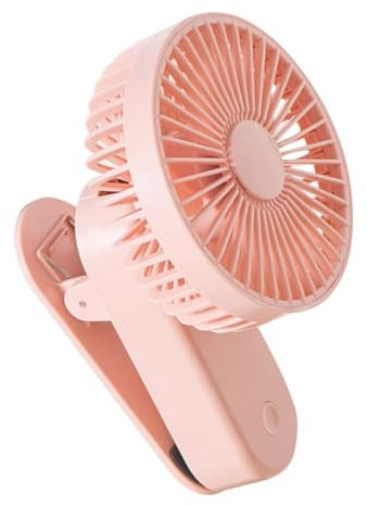 Tofficu 1 Juego Ventilador Portátil USB con Succión Magnética Ventilador de Clip Silencioso y Recargable Color Rosa