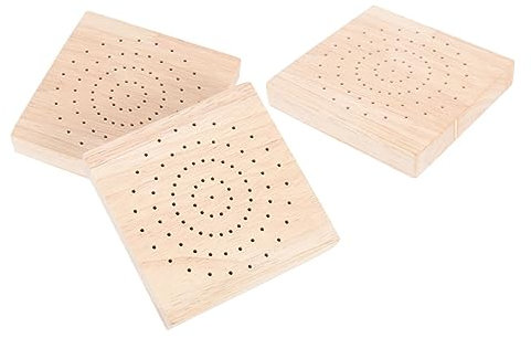 IMIKEYA Porte-sucettes En Bois Naturel Pour Cake Pops Et Bonbons, Support Multi-trous 3 Pièces, Design Rustique Solide, Pour Présentation Mariage Et Fête