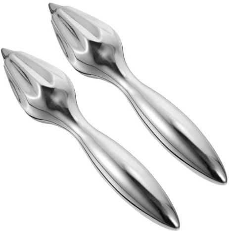 FUNOMOCYA 2 Pezzi Spremiagrumi Manuale Inossidabile Facile da Usare per e Design Ergonomico per Freschi Quotidiani Strumento Compatto e Resistente