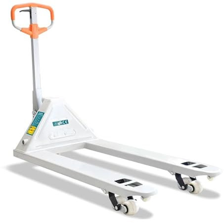 Transpalette Manuel Levée de Palette (2T/3T), Chariot Roulant avec Poignée Confortable, Roue de Rampe Auxiliaire, Châssis Robuste, Petit Transpalette(2T)