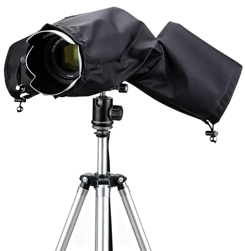 GREATRICH Protection Pluie Appareil Photo, Housse Étanche pour Protection Caméra Extérieure Fujifilm Nikon Sony Canon Appareil DSLR Photo Reflex, Idéale pour Photographie de Voyage, Sport et Nature
