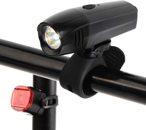 Venzio Bike Lights, Rechargeable USB-C Bike Headlight and Taillight, 6+2 Mode Bike Front and Rear Lights for Night Riding, IPX4 Waterproof Bicycle Light Set, Bike Accessories