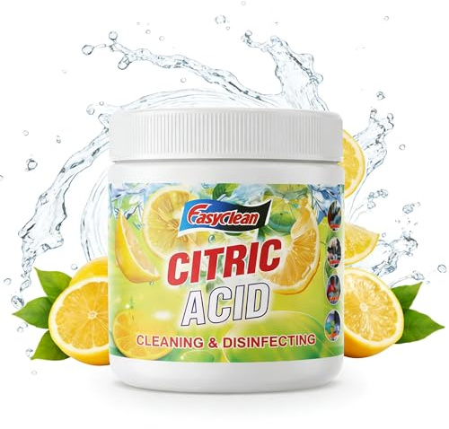 EasyClean 250 gm Citric Acid Powerful Limescale Remover & Descaler for Kettles, Bathrooms & Kitchens, Multi-Purpose Cleaning & Disinfecting Powder (1, 250gm)