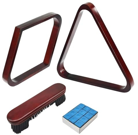 LRXFPIYF Soporte Triangular para Bolas de Billar de 2-1/4, Madera Maciza, para Accesorios de Billar, con de posicionamiento, para Practicar