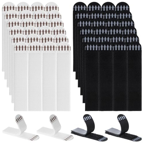 Yuomeaz 24 paia di strisce adesive per appendere quadri, 19 x 92 mm, senza chiodi, ganci per pareti, foto, poster, fai da te