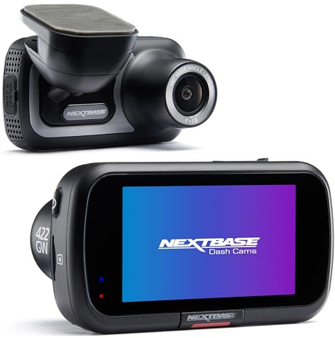 Nextbase 422GW Dash Cam Full 1440p/30fps Quad HD Recording In Car DVR Camera- 140° Front Viewing Angle- Wi-Fi, 10Hz GPS, Bluetooth- Built-in Alexa- Night Vision- Polarising Filter Compatible