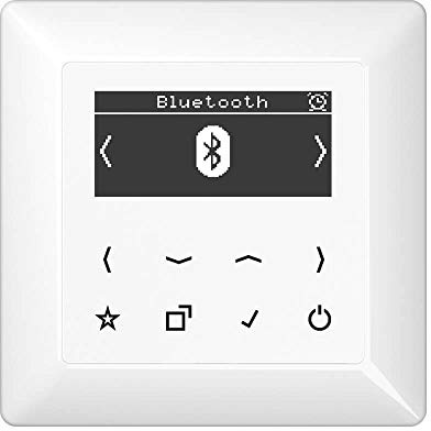 Jung Smart Radio DAB Bluetooth Komplett-Set Serie AS Weiß DABABTWW mit 1-Fach Rahmen AS581WW
