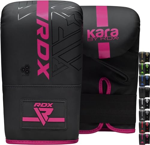 RDX Boxhandschuhe für Kickboxen und Muay Thai Training, Maya Hide Leder Kara Boxsack Handschuhe für Kampfsport, Sparring, Boxen, MMA, Punchinghandschuhe für Fitness Stanzen, Sandsack (MEHRWEG)