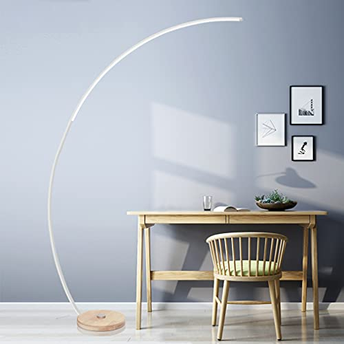 LANMOU LED Stehlampe Moderne Minimalist RGB Dimmbare Stehleuchte für Wohnzimmer Schlafzimmer Bogenlampe Farbtemperaturen Und Helligkeit Einstellbar Bunt Atmosphäre Standleuchte,Weiß