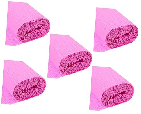 VILLCASE 5 Rollen Blütenblätter Aus Floralem Krepppapier Für Hochzeitsdekoration Italienisches Stretch-krepppapier-set Für Kunstprojekte