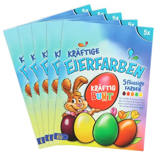 COM-FOUR® 25x starka äggfärger - helt enkelt kallfärgade ägg - flytande, starka äggfärger för vita och bruna ägg - flytande påskäggsfärg (0025 stycken - kraftfull)
