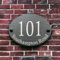 Oval Slate House Signs Personalised Door Number/Street Name 200x150mm Deep engraved