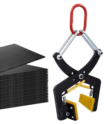 Abrazadera de elevación de losa de granito ajustable, elevador de tijera resistente para transporte de piedras y sujeción de rocas (apertura: 4 cm-18 cm)