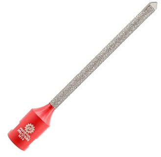 FOCSTOL Mèche à Mortier Diamantée - 8mm x 121mm Fraise Diamantée avec Pointe en Carbure pour L'enlèvement du Mortier et Jointoiement Maçonnerie Pierre et Brique
