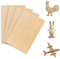 4 Stück 2mm Sperrholzplatte A4, Holzplatten zum Basteln, Dünne Holz-Zuschnitte, Sperrholzplatten Pappel A4, 2mm Sperrholz Linde Blatt, für Modellbau Laserprojekte Kunst Handwerk Gemälde
