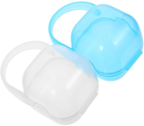 BESTonZON 2St Pacifier Box Pacifier Holder Fall För Förvaring Av Napphållare För Resepappbehållare För Resor Bärbar Nappfodral Rese Napphållare Fall