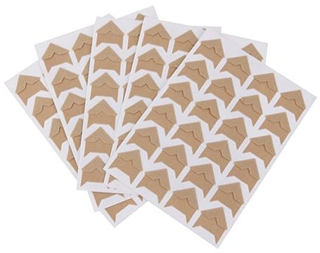 FONDOTIN 5 Selbstklebende Fotoecken Aus Kraftpapier Gelb Leichte Fotoalbum Aufkleber Für Reversiblen Albumschutz Und Selbstgemacht Scrapbooking