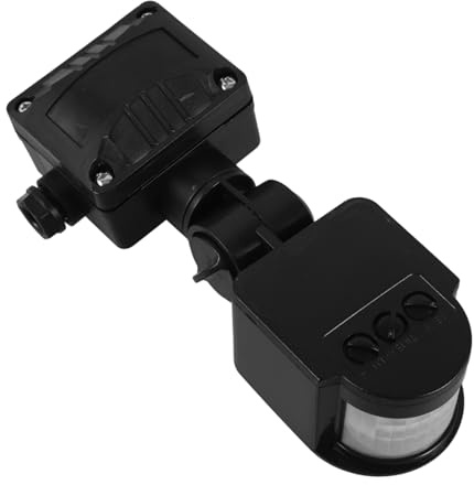 BATHVEVE Capteur Étanche pour Lumière Extérieure Détecteur de Mouvement à pour Activation Automatique et Sécurité Garage ou Jardin