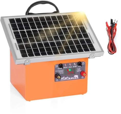 VCHICS Elektrozaun, 20 Meilen Solar-Elektrozaun-Laderät 0,5 J -Controller Solar-Zaun-Laderät Einsatz in Haushalt und Garten