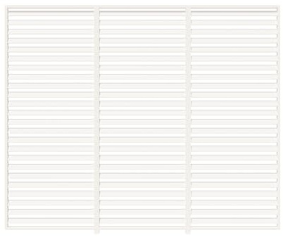 PRIMEYARD 3-teilige Lamellenwand aus Aluminium - statisches Paneel in Weiß für Pergola Premium