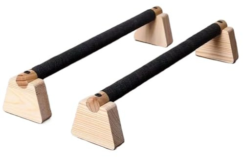 Dips-stänger av massivt trä, barer parallella pumpar för hemmagolvträning och kroppsvikt (50 cm 2 st)