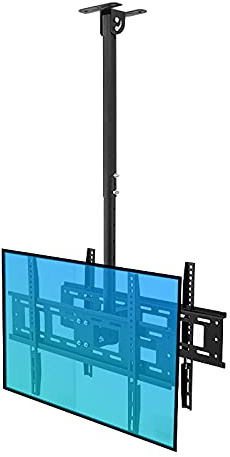 NURUGURE Staffa TV Supporto da Parete per TV a Doppio Schermo, Supporto da soffitto con inclinazione Regolabile e Girevole, Adatto alla Maggior Parte dei televisori da 40-70 Pollici