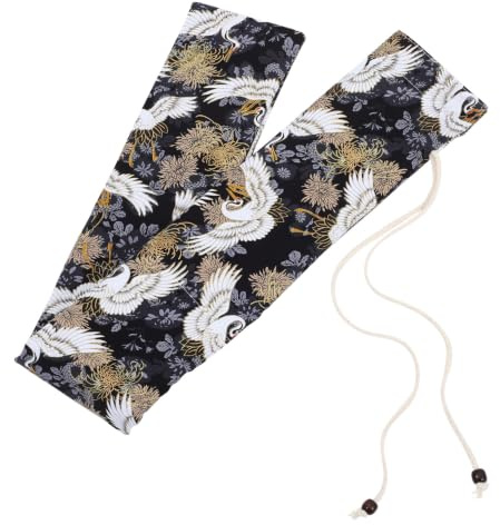 RUNROTOO Bolsa para Instrumentos de Viento en Tela de Algodón Gris, Ajustable para Flauta y Clarinete, Funda Antipolvo Ligera y Transpirable Adecuado para Almacenamiento y Transporte