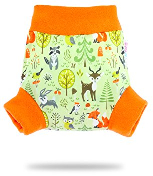 Petit Lulu Överbyxor (slip-byxor) storlek XL (13 kg +) för trossblöjor och nattblöjor (skogsdjur)