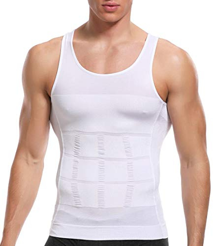 SLIMBELLE Canotta Contenitiva Snellente Uomo Maglietta Compressione Intimo Maglia Modellante Shapewear Camicia Dimagrante T-Shirt Pancia Piatta Canottiera Sportivo Fitness